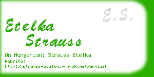 etelka strauss business card